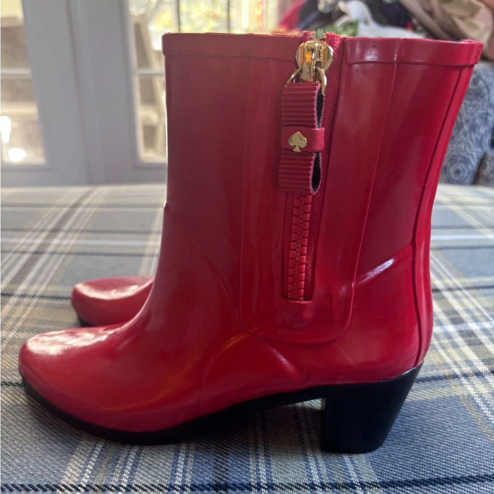 Kate Spade New York PENNY red rain boots sz 7